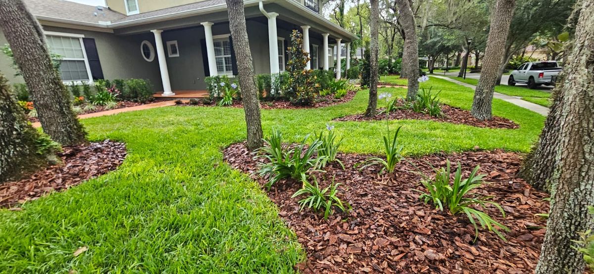 Mulching for Tezna Landscaping, Trees & Pavers in Valrico, FL