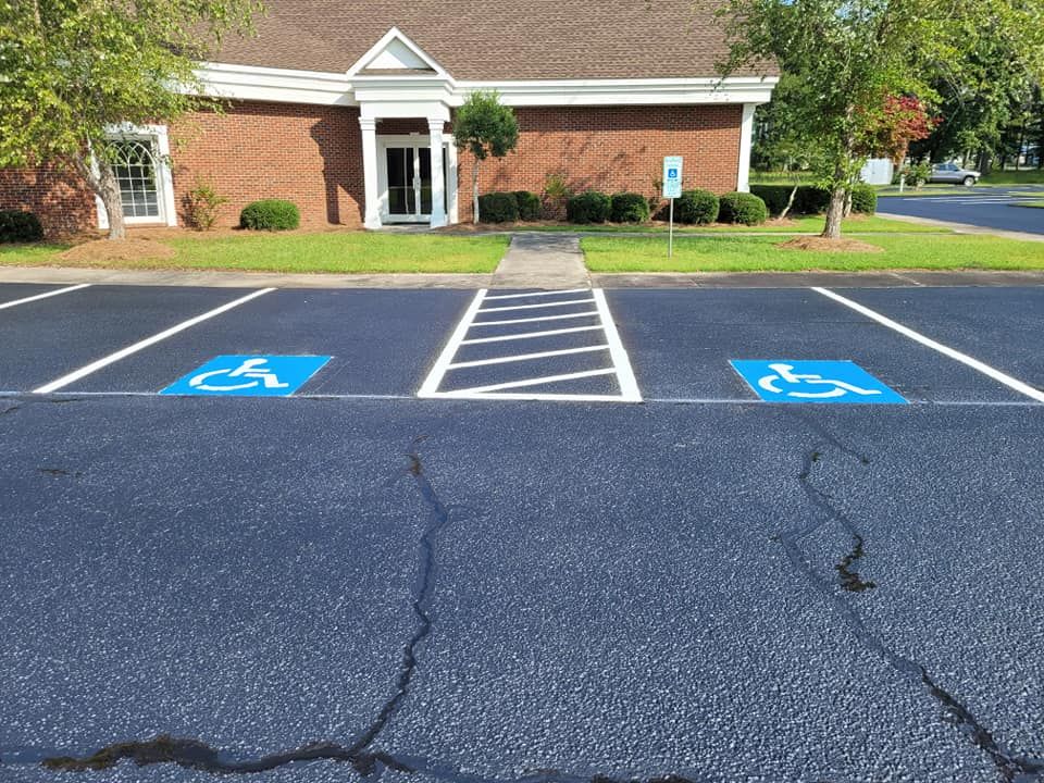 Parking Lot Stripping for Southeast Sealing & Striping in Bladenboro, NC