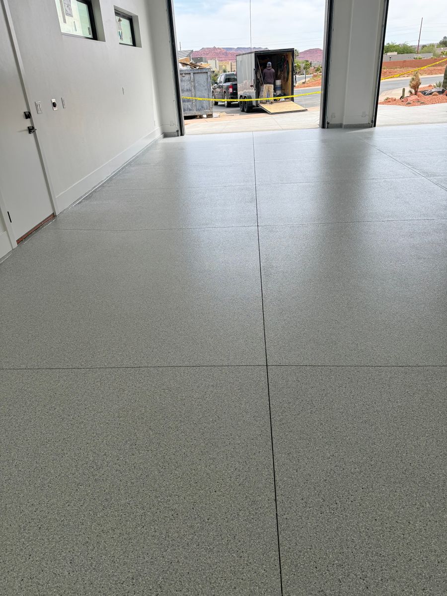 Garage Floor Epoxy and Flakes for CFC Construction LLC in Hurricane, UT