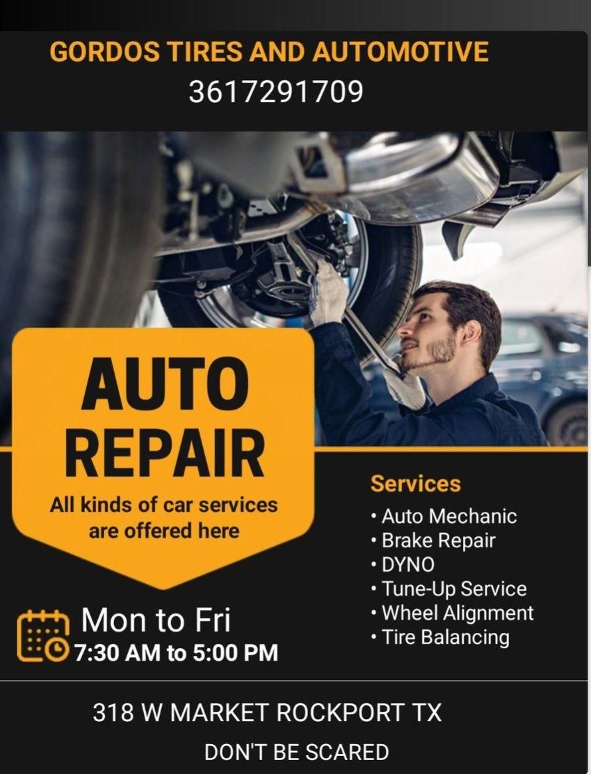 Alignments for Gordo's Tires and Automotive in Rockport, TX