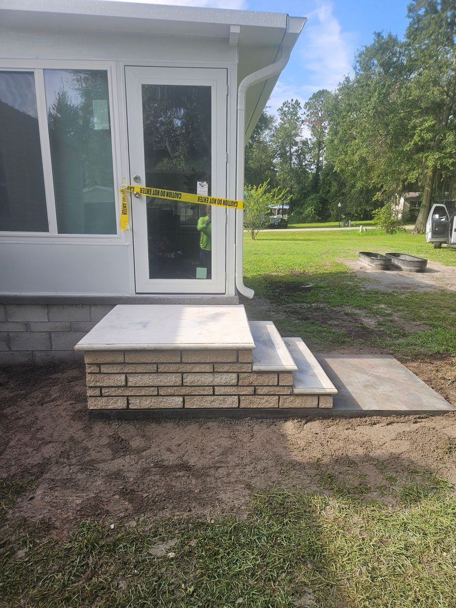 Stair Design & Installation for Clark Masonry in Lake County, FL