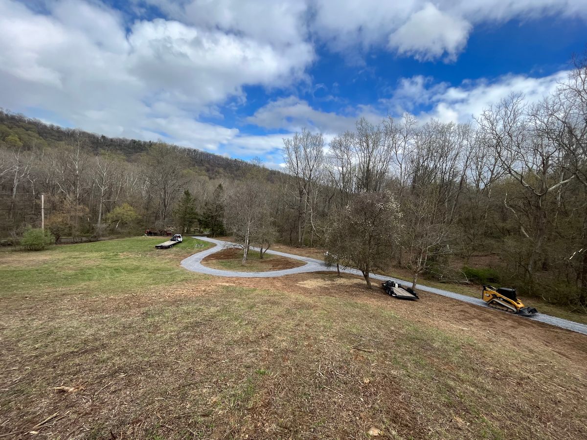 Driveway Construction for Schrock’s Land Management in Northern Virginia, Shenandoah Valley, VA