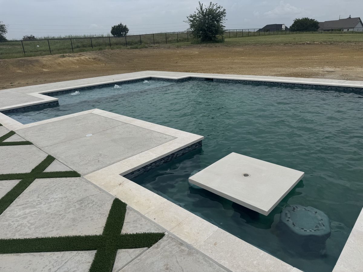 Pool Deck Paving for Black Diamond Custom Pools LLC in Azle, TX