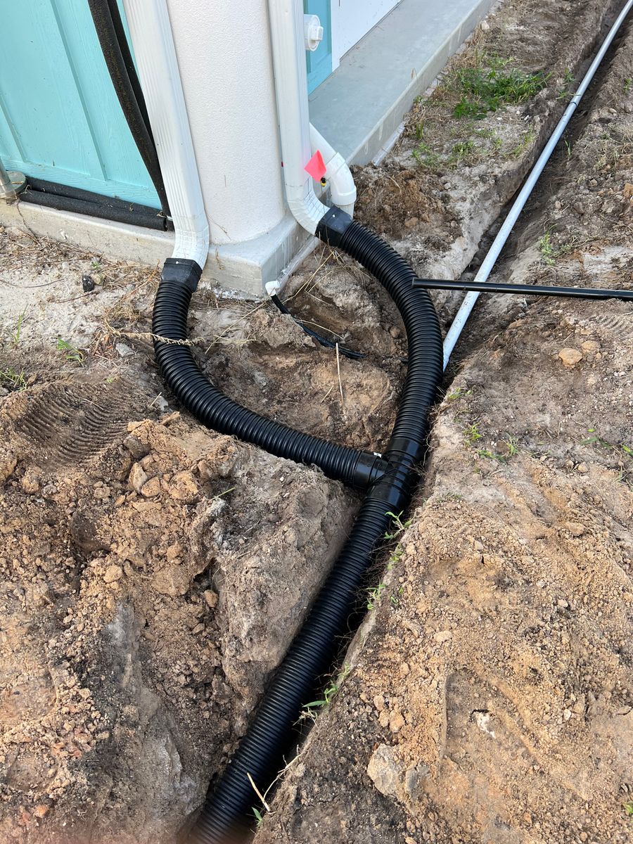 Water management/drain installation for Roberts Lawn & Landscape in Cross City, FL