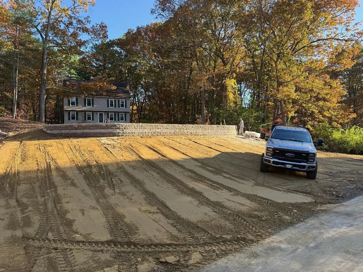 Hardscapes/retaining walls for Triple C’s Excavation in Ashford, CT