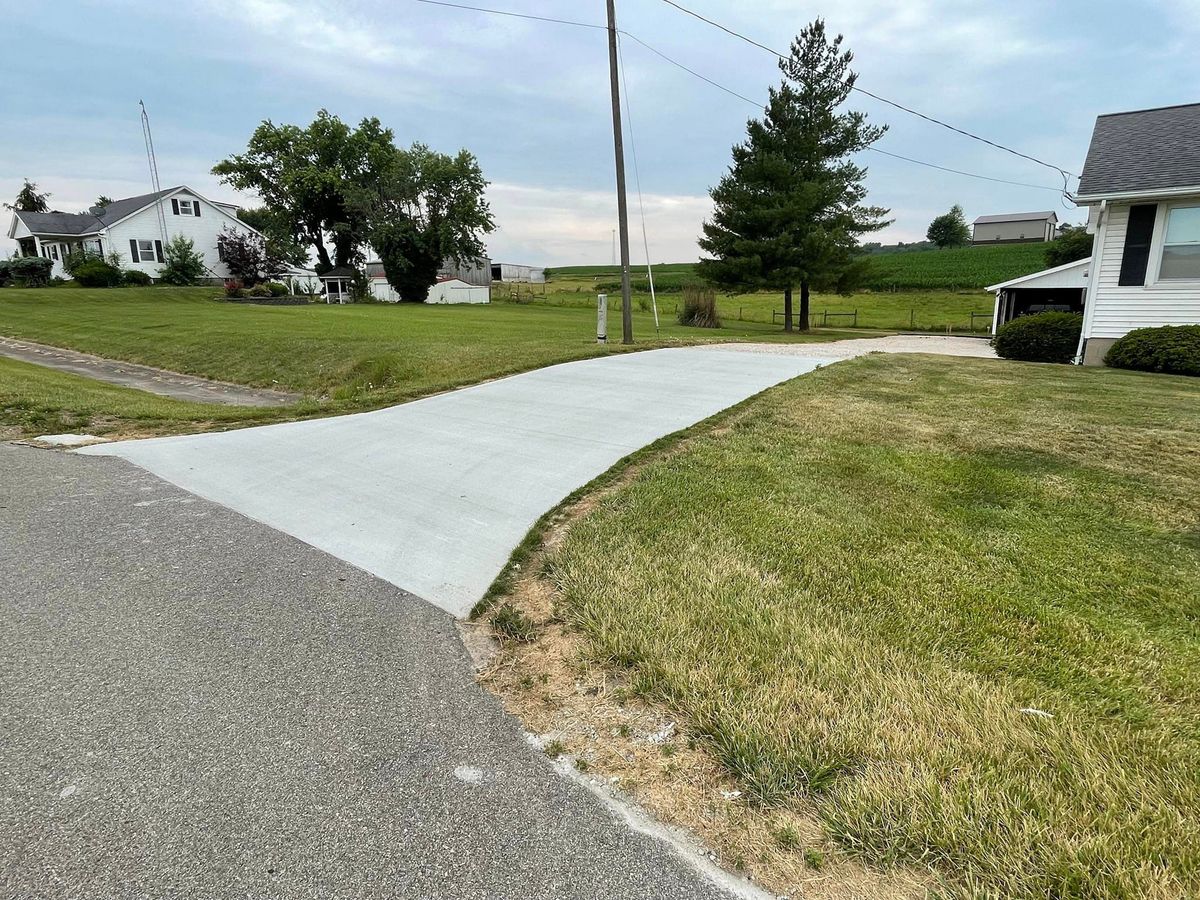 Driveway Construction for J&S Mowing & More in Huntingburg, IN