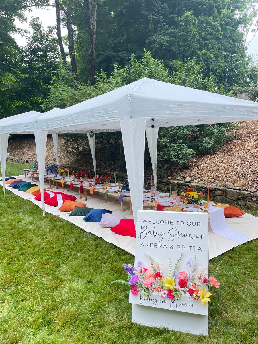 FLOWER BOX WELCOME SIGN for Pink Tree Picnic in Hartford, CT