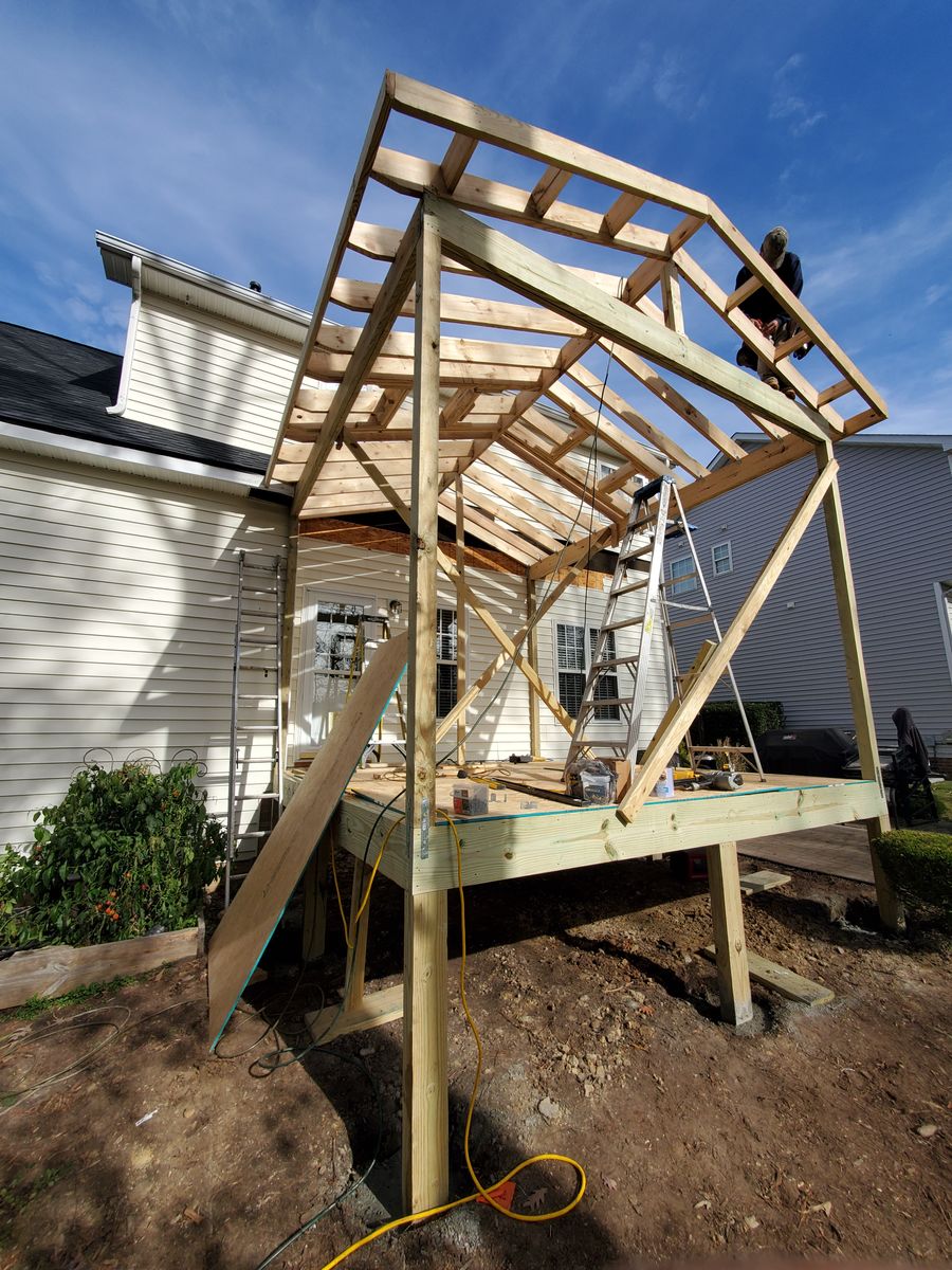 Porch Construction for Futura Renovations in Durham, NC