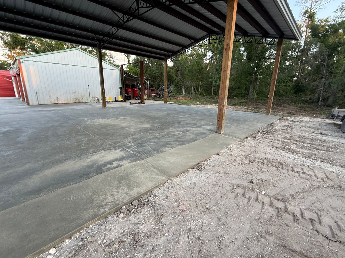 Concrete Slab Construction for Cameron Enterprises in Live Oak, FL