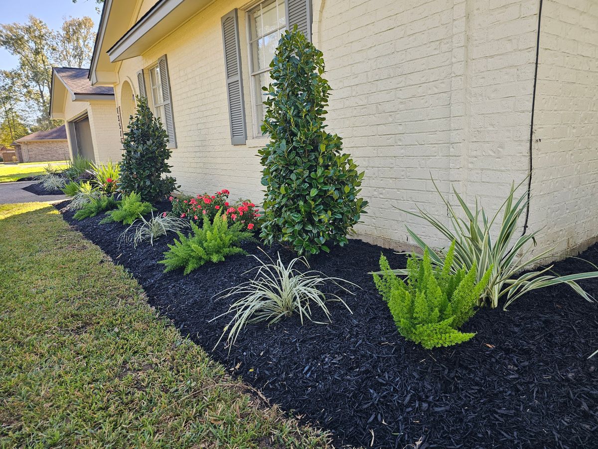 Mulch Installation for Bruno's Professional Lawn's & Landscape in Beaumont, TX