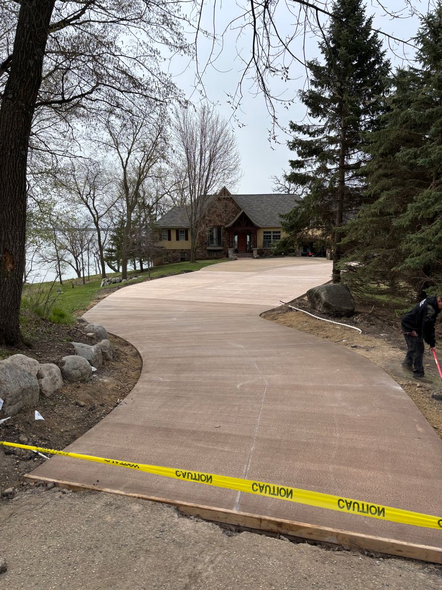 Patio and Driveways for Johnson Concrete in New London, MN