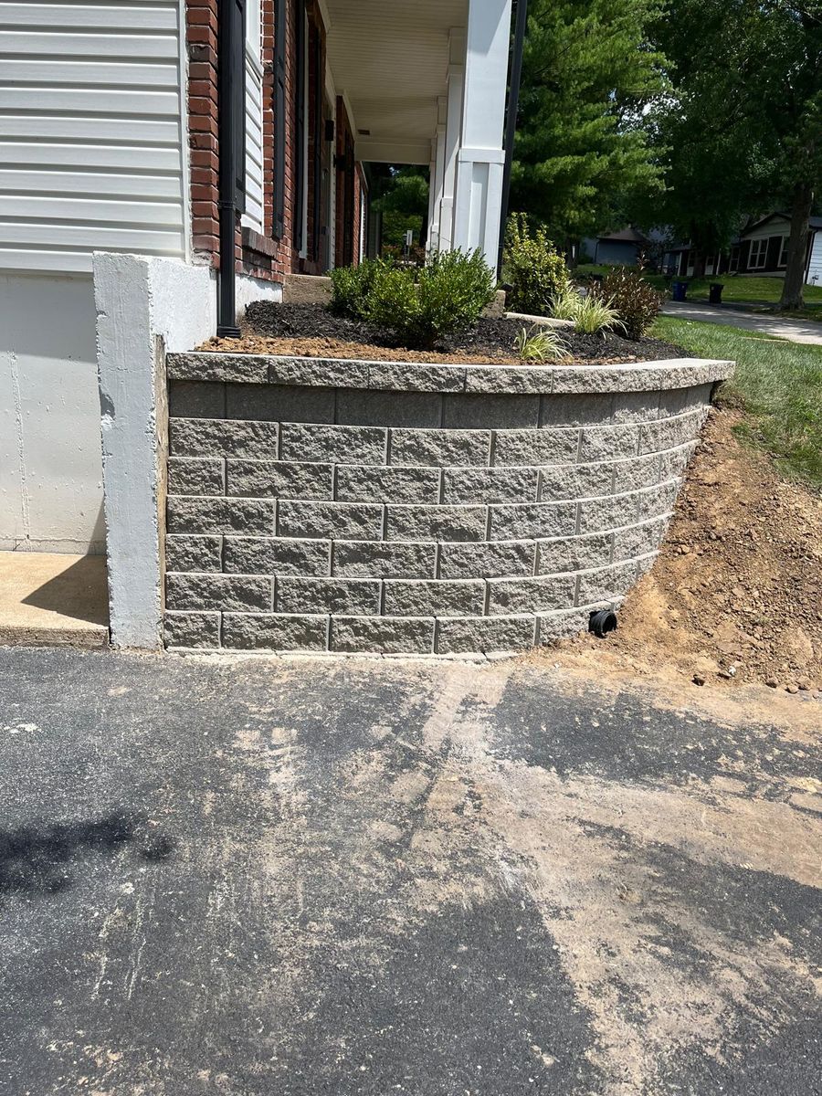 Landscape Installation for VQ Land & Stone in St. Louis, MO