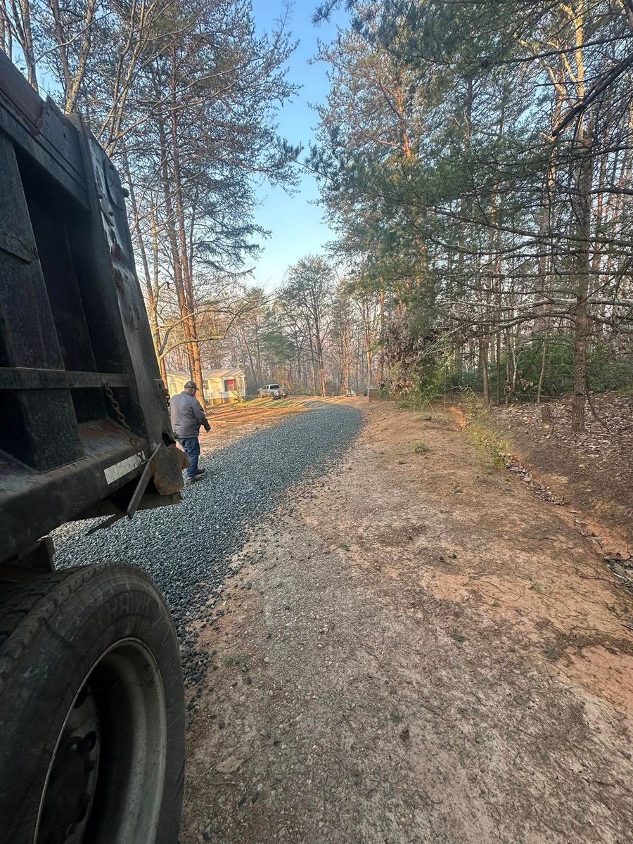 Dirt Installation for CSM Hauling in Rutherfordton, NC