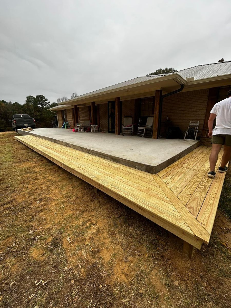 Deck & Patio Installation for Simmons Construction in Starkville, MS