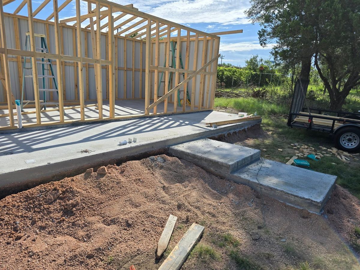 Framing for Evant Backhoe & Construction in Evant, TX