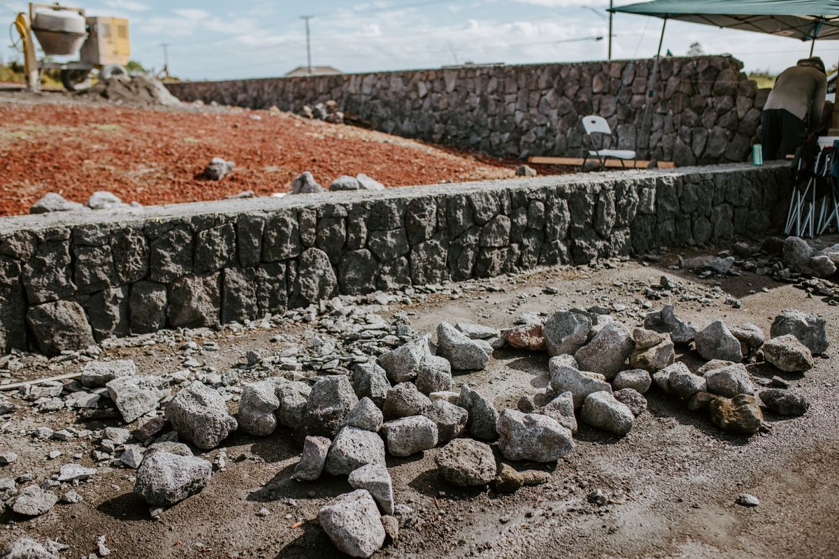 Rockwall Construction for Pita’s Masonry in Hilo, HI