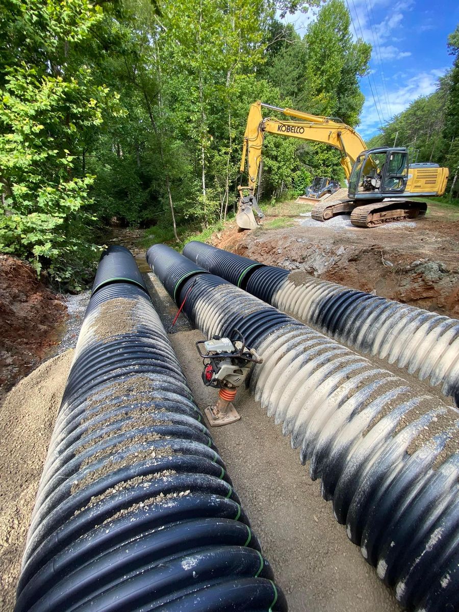 Road work for Lanier Excavating LLC in Bedford County, VA