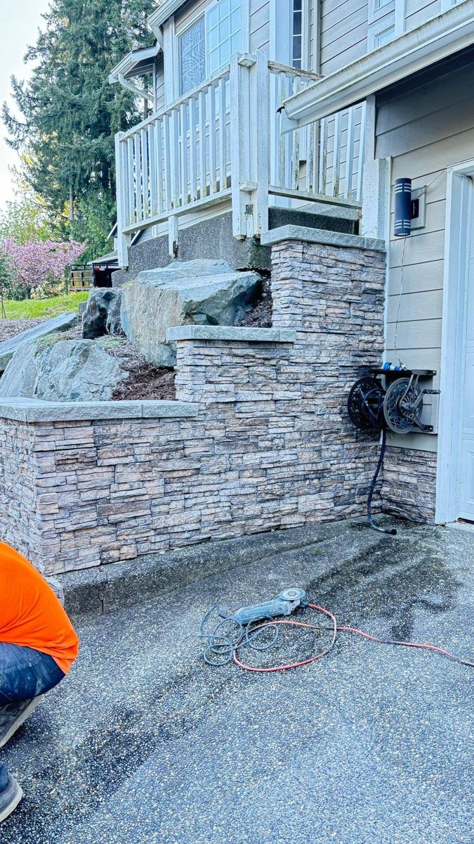 Retaining Wall Construction for MAG Stone and Brick Restoration in Everett, WA