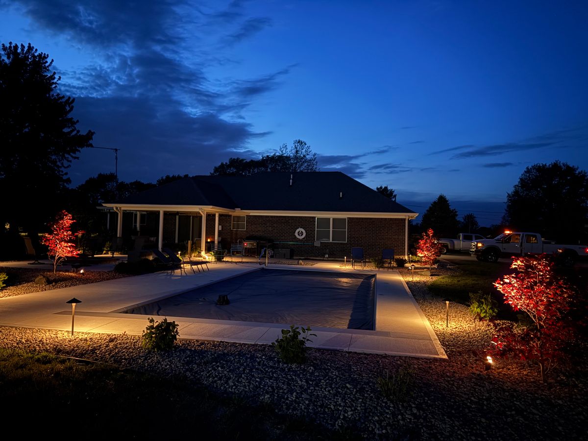 Landscape Lighting for Shaw Landscape and Design in Greenfield, IN