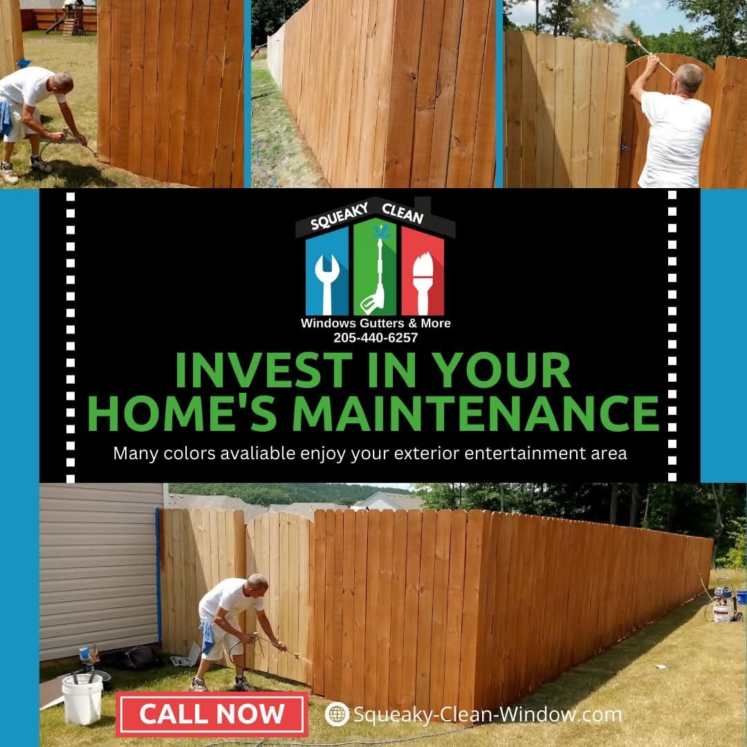 Deck & Fence Cleaning, Staining, and Repairing for Squeaky Clean Windows Gutters & More in Hoover, AL