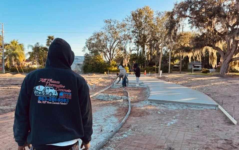 Sidewalk Installation for All Phases Decorative Concrete in Sebring, FL