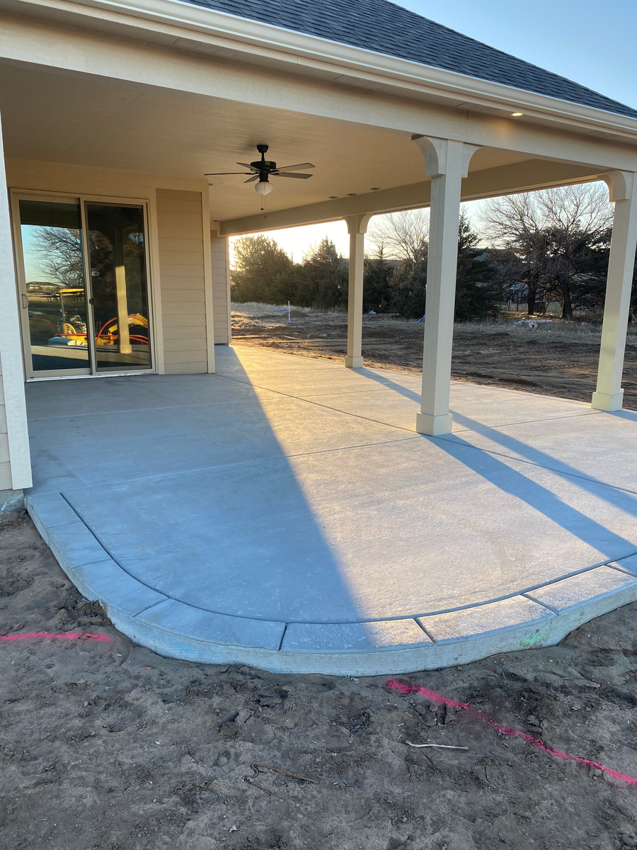 Stamped Concrete Installation for Campos & Sons Concrete in Wichita, KS