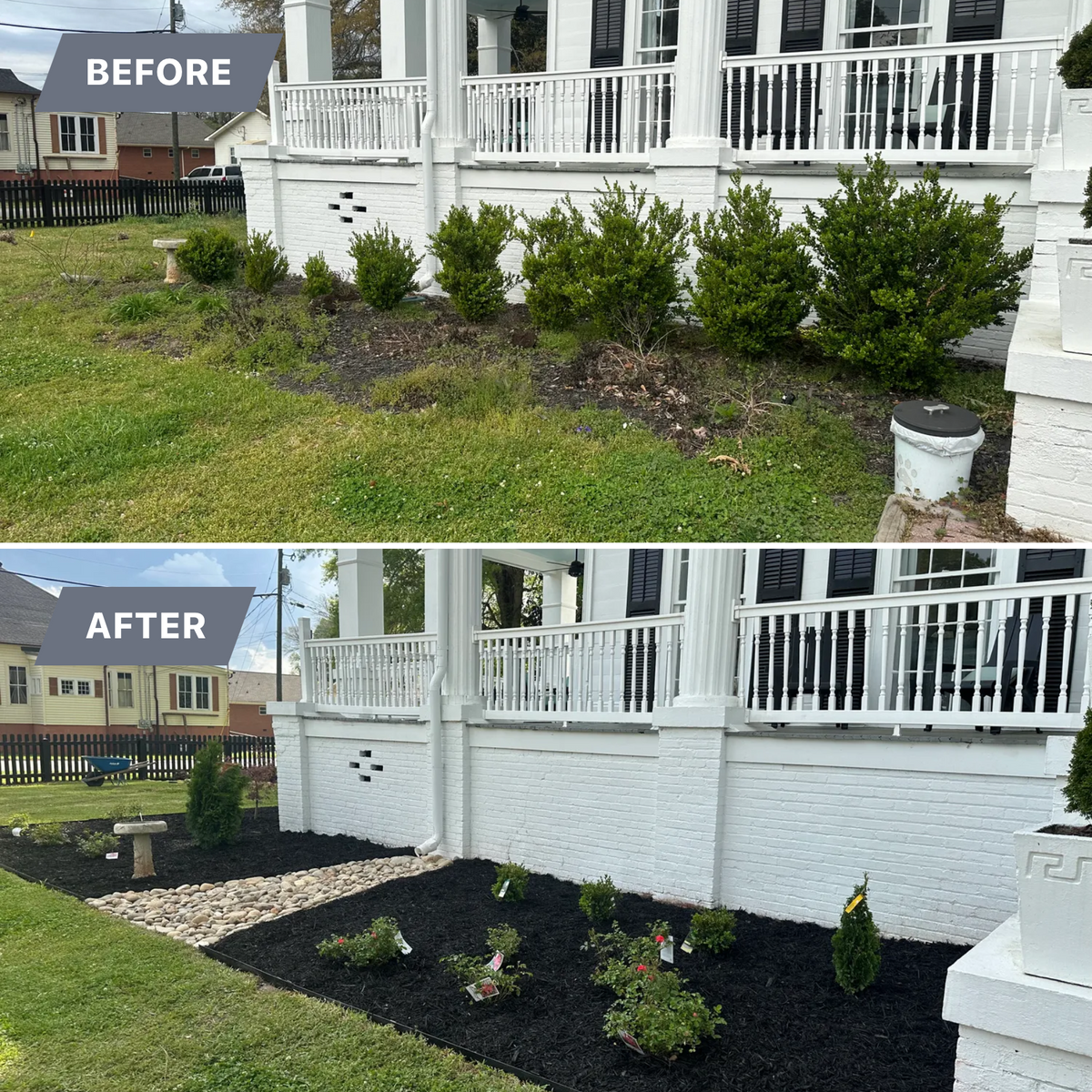 Pinestraw/Mulch installation for Hedgecraft Landscaping LLC in Senoia, GA