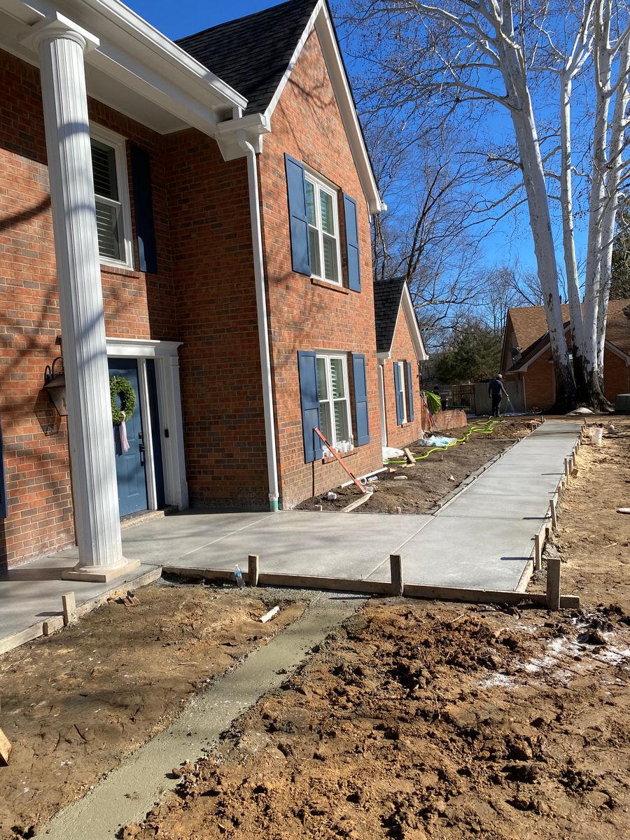 Sidewalk Installation for Sam's Concrete & Masonry in Hernando, MS