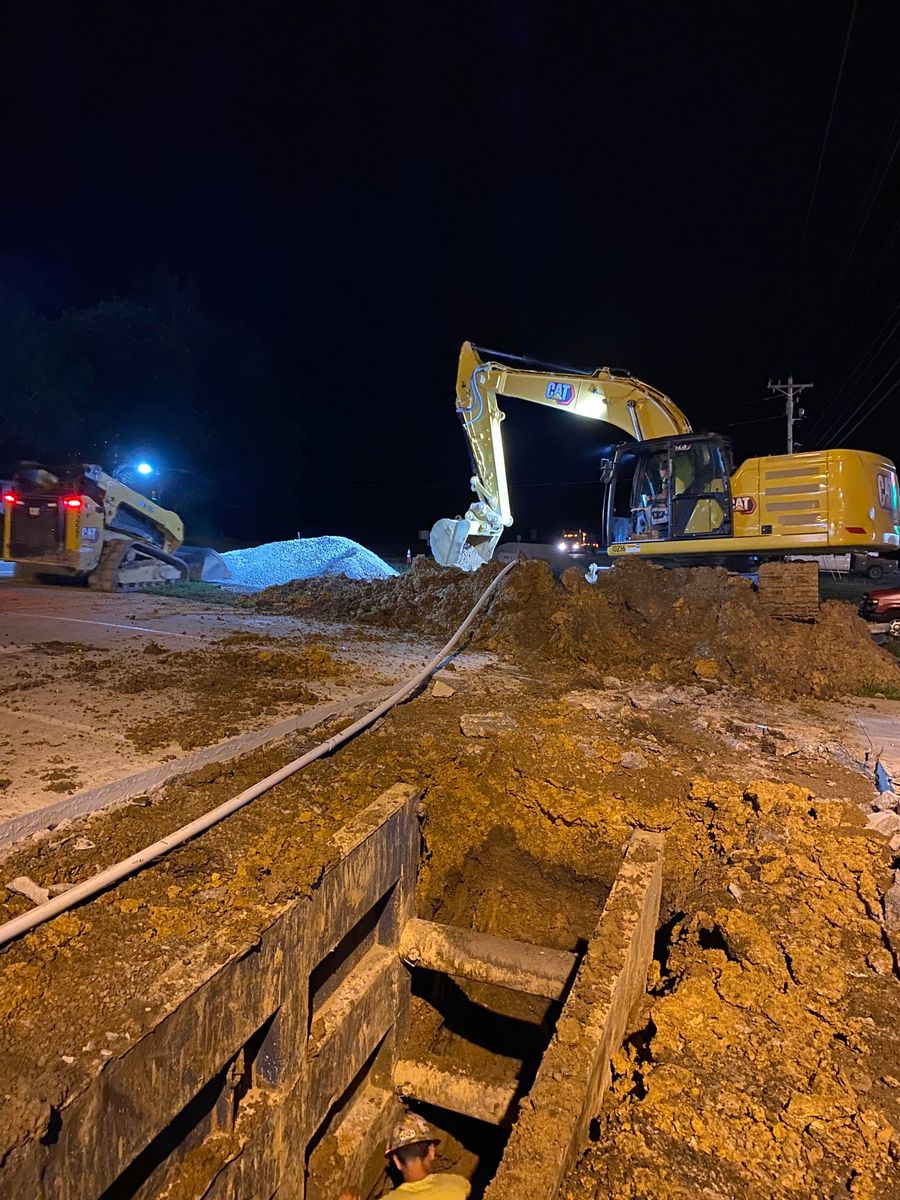 Water and Sewer mains for PLW Construction in Dickson, TN