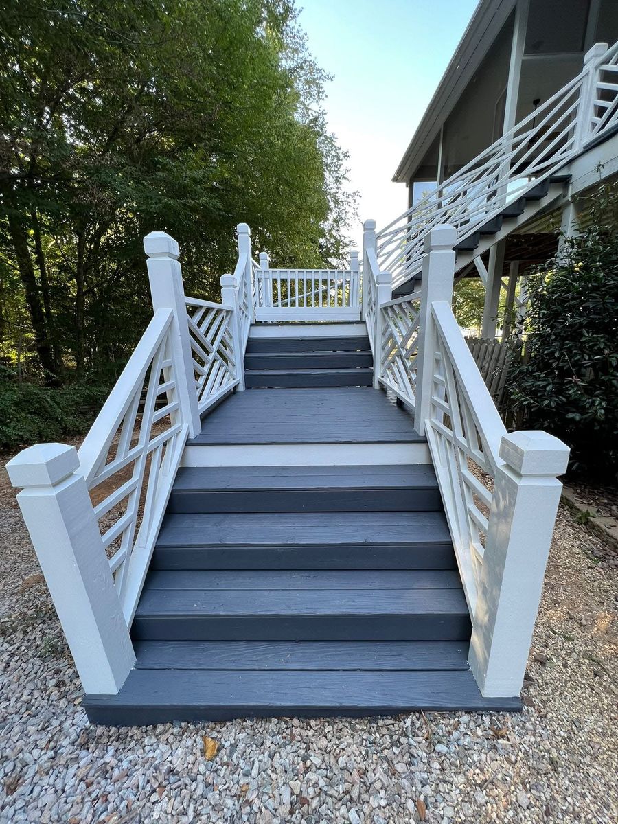 Staining deck-docks-ceilings-doors for MF Painting in Roanoke Rapids, NC