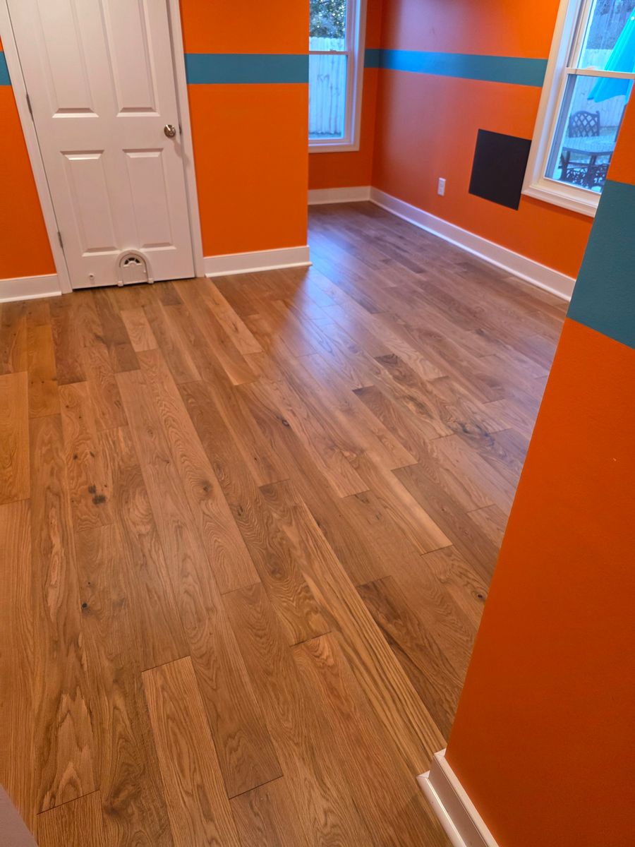 Refinishing hardwood flooring for Jason Tench Flooring LLC in Richmond, VA
