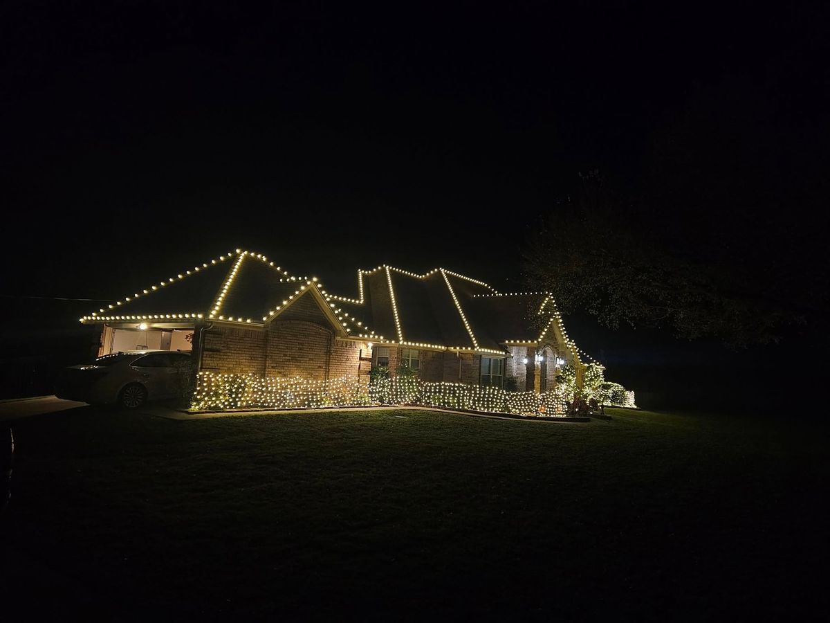 Christmas Lights Decorations for Romero's Irrigation & Landscaping in Fort Worth, TX
