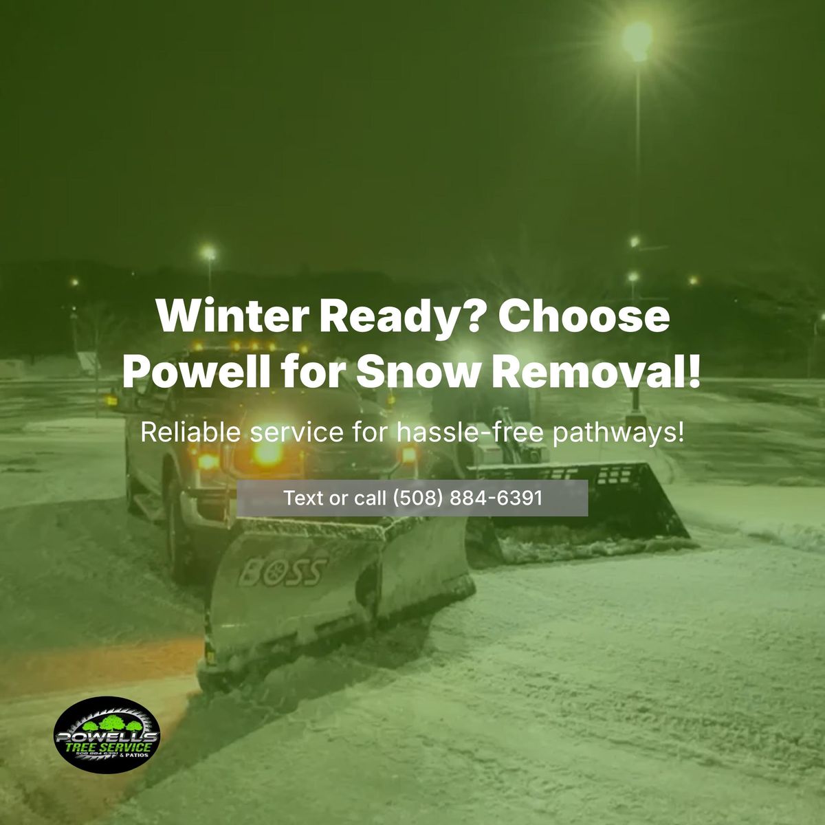 Snow Removal for Powell Tree Service Inc. in Cape Cod, MA