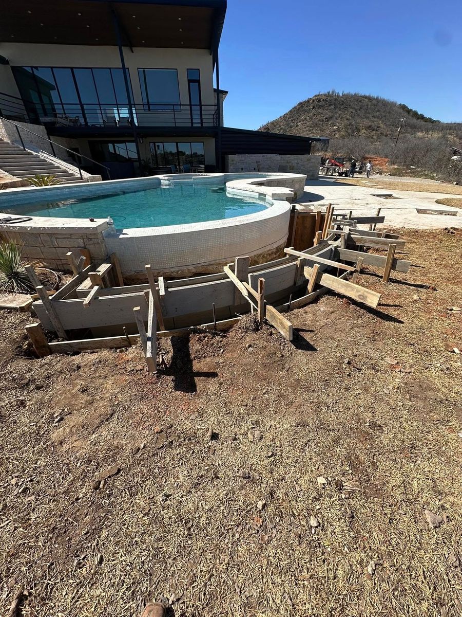 Stamped Concrete Installation for Ramos Concrete & Construction LLC in Graham, TX