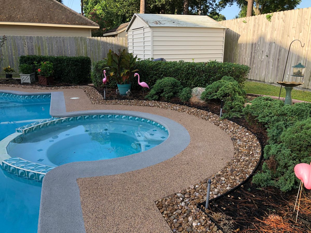 Pool Remodels for Texas Curb N Borders in Houston, TX