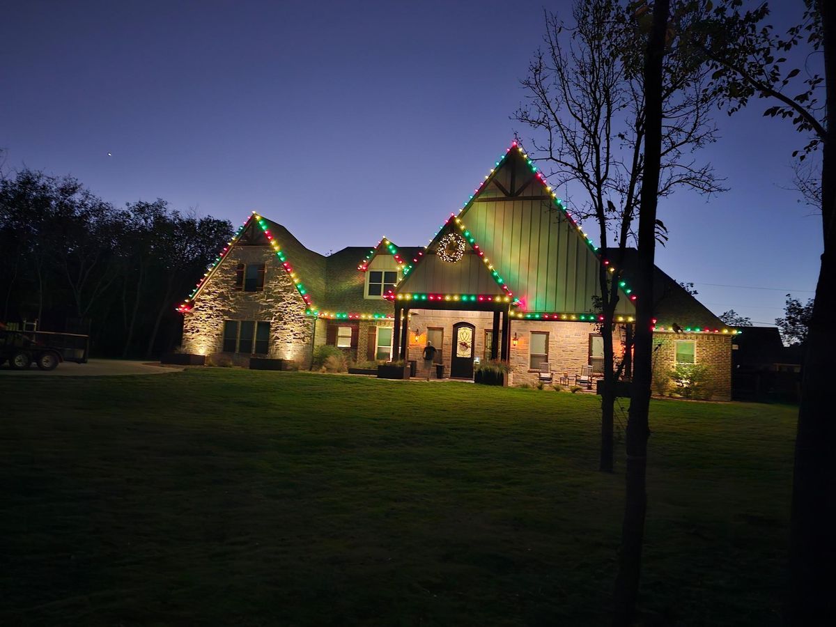 Christmas Lights Decorations for Romero's Irrigation & Landscaping LLC in Fort Worth, TX