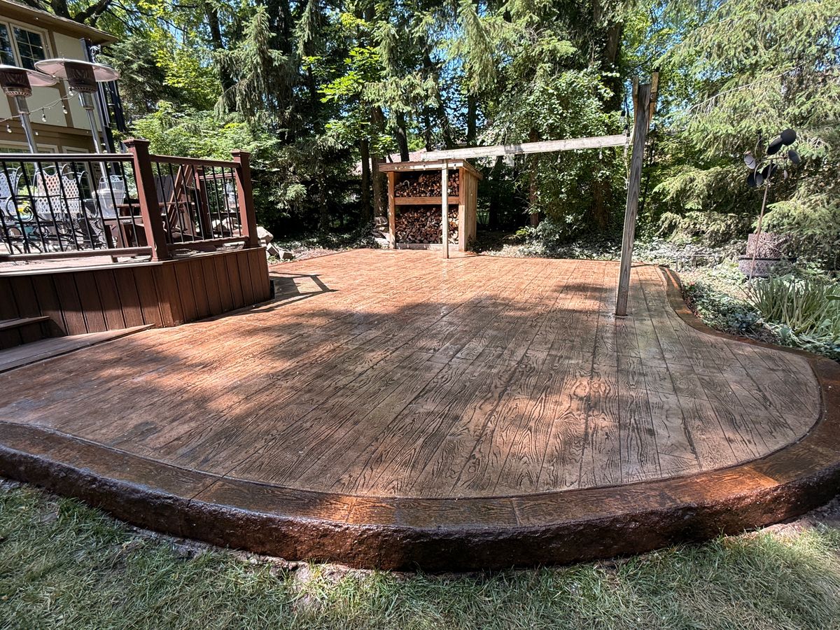 Stamped Concrete for Crown Cement in Garden City, MI