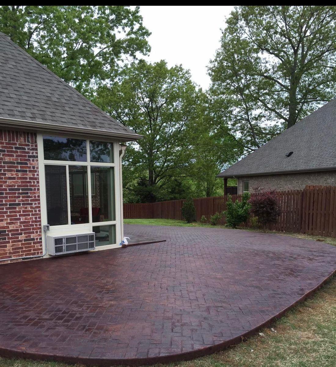 Stamped Concrete Installation for Modern Concrete LLC in Lowell, AR