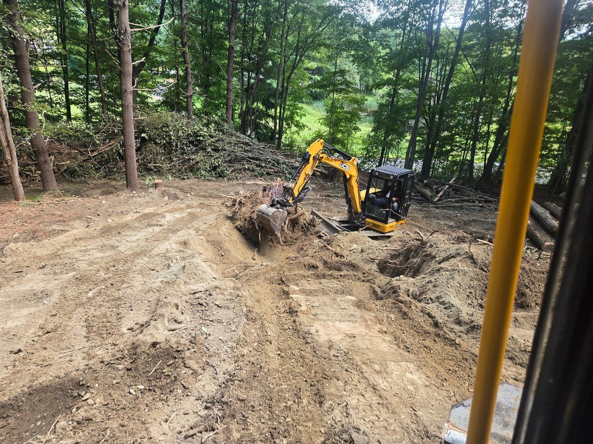 Foundation Digging for MJS Excavating in Hardwick, MA