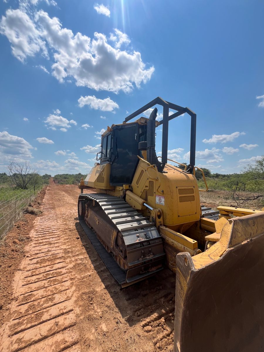 Excavation and site prep for South Prairie Construction in Graham, TX