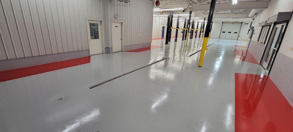 Ployaspartic Chip Coating for Majestic Concrete and Landscape in Cross Lake, MN