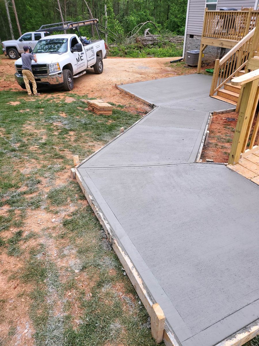 Sidewalk Installation for Miilan Construction in Boonville, NC