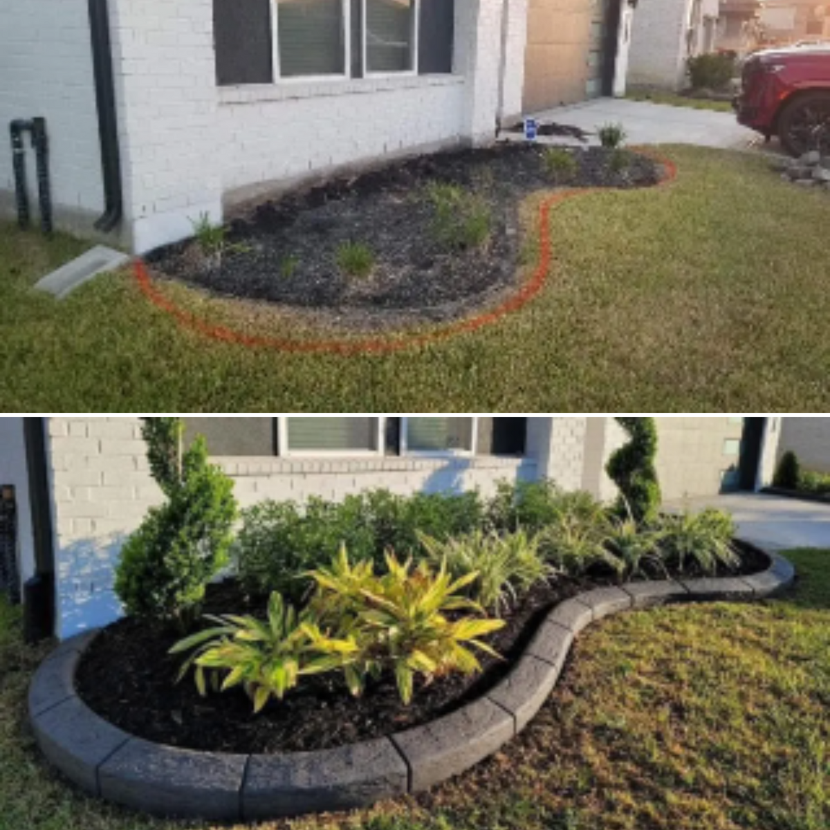 Custom Carved Concrete for Texas Curb N Borders in Houston, TX