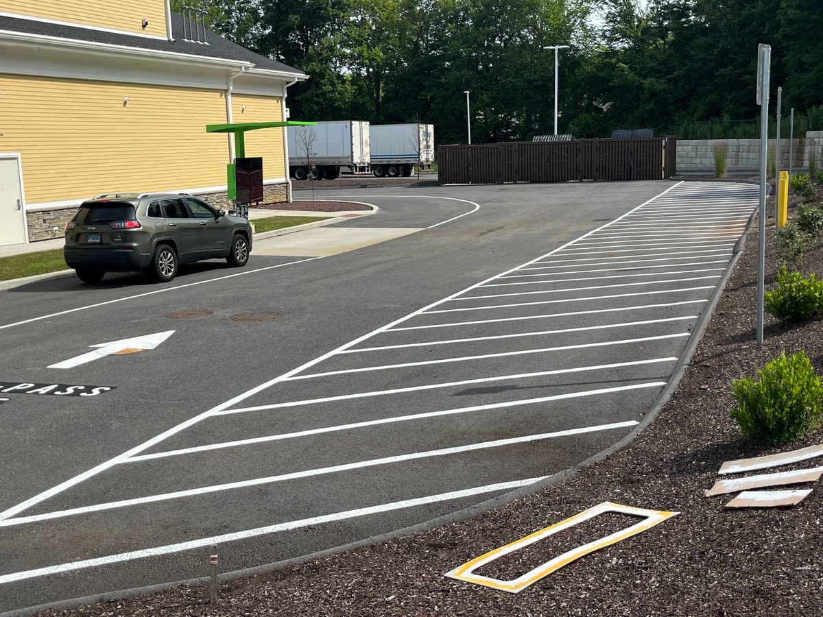 Striping for Cates Sealcoating and Striping in Charlton, MA