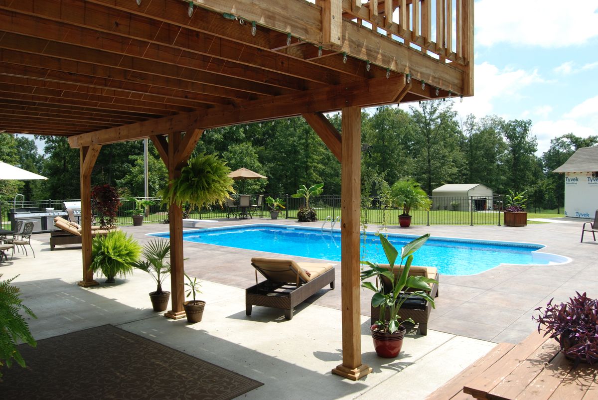 Pools and decks for JW Johnson Construction in Linden, TN