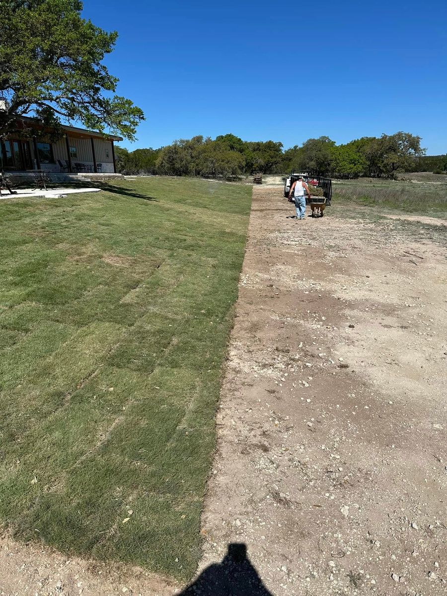 Sod Instsall for CrossCut in Kempner, TX