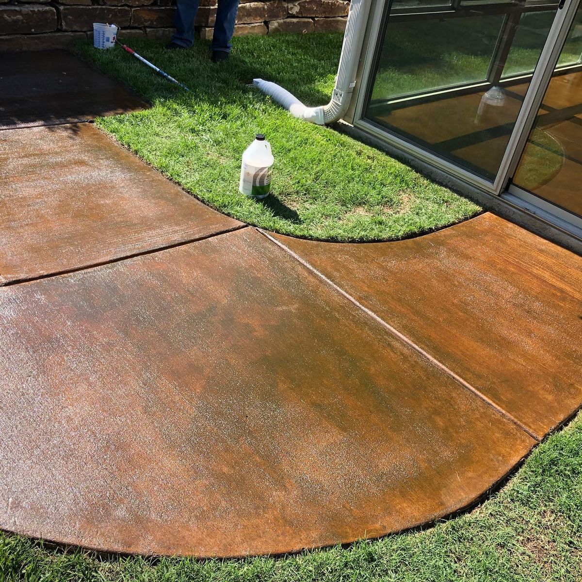 Stamped & Stained Concrete for Sol Co in Tulsa, OK