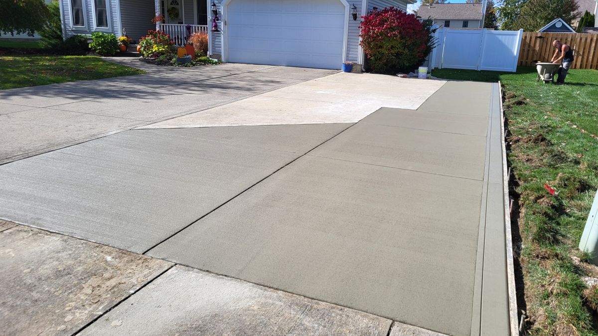 Driveway tear out and replacement for Concrete Pros, LLC in Lorain, OH