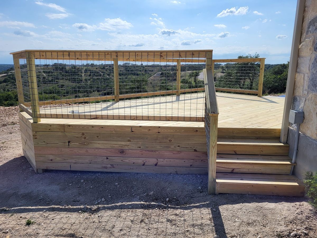 Deck & Patio Installation for Little Brother's Construction in Bertram, TX