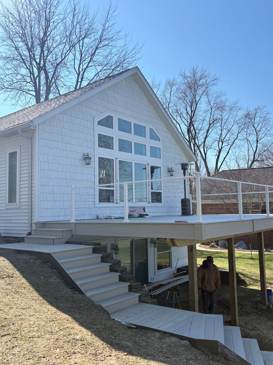 Deck Installation for Willson's Contracting in Davison, MI